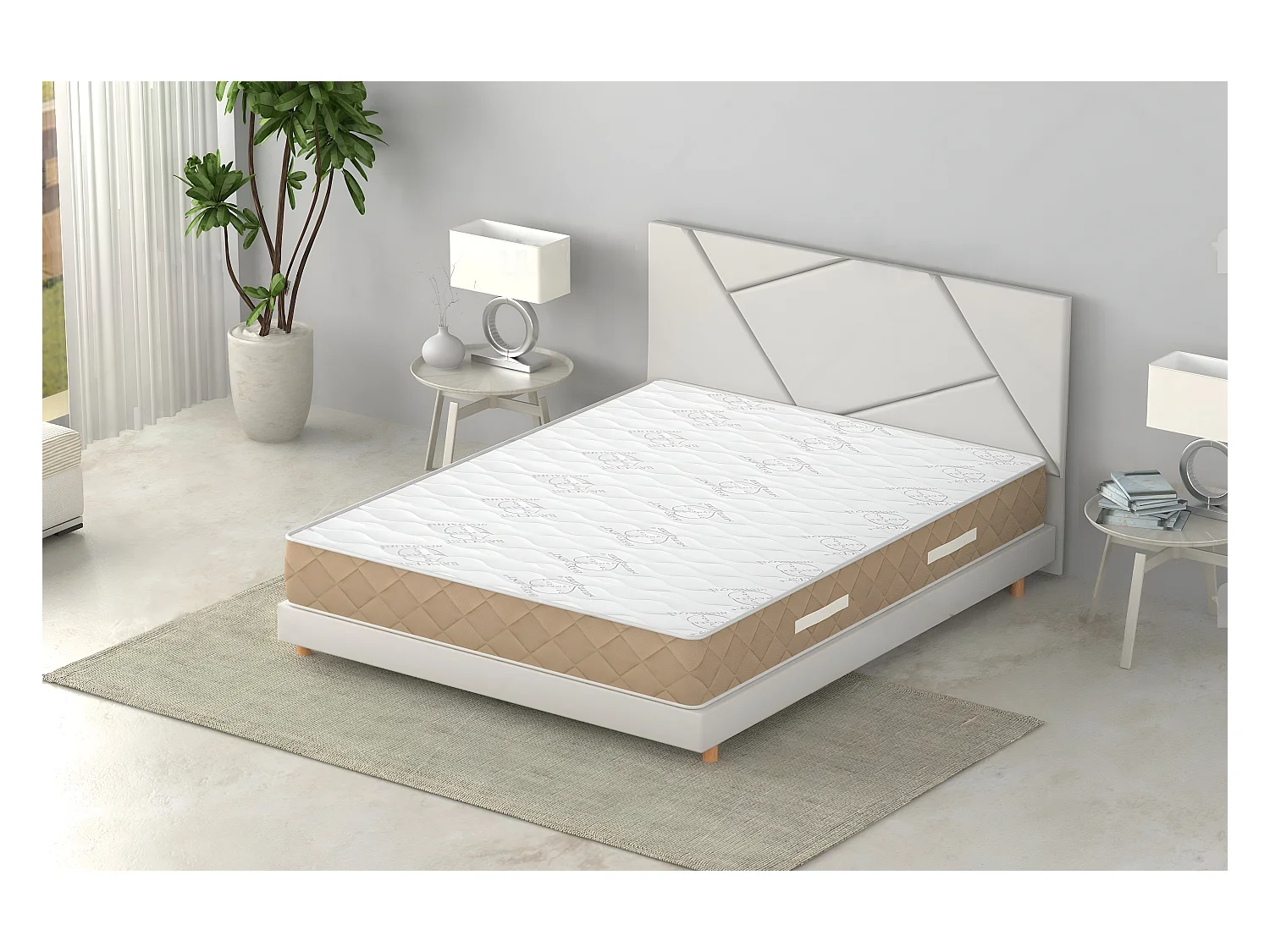 Matelas à ressorts ensachés et Memory Foam,Zones différenciées 120x190x30