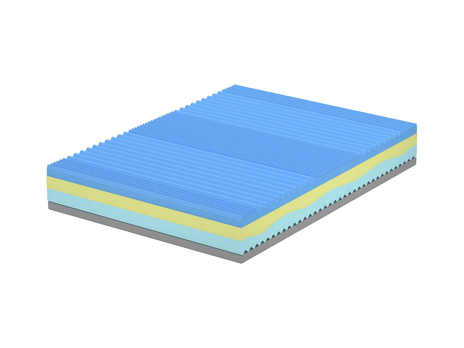 Colchón 4 capas Memory Sky,Funda Meditation Desmontable 140x200x24