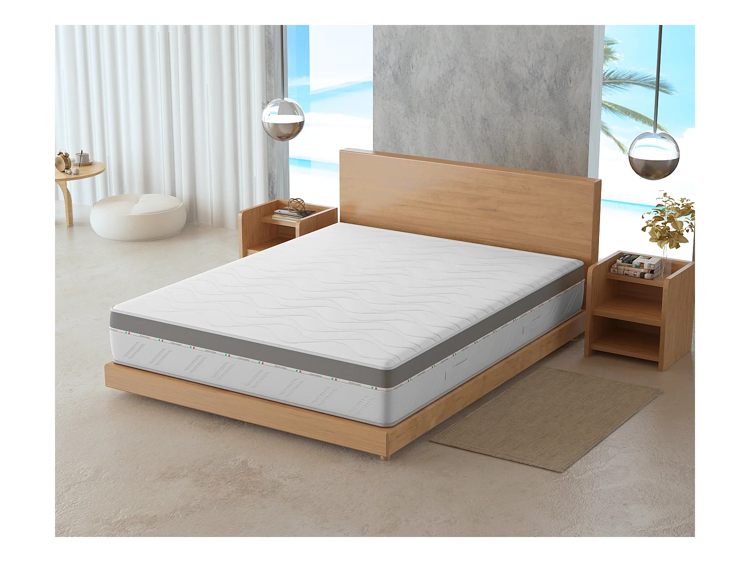 Matelas 800 Ressorts Indépendants Polirelax 7 Zones Air Touch 160x200x22