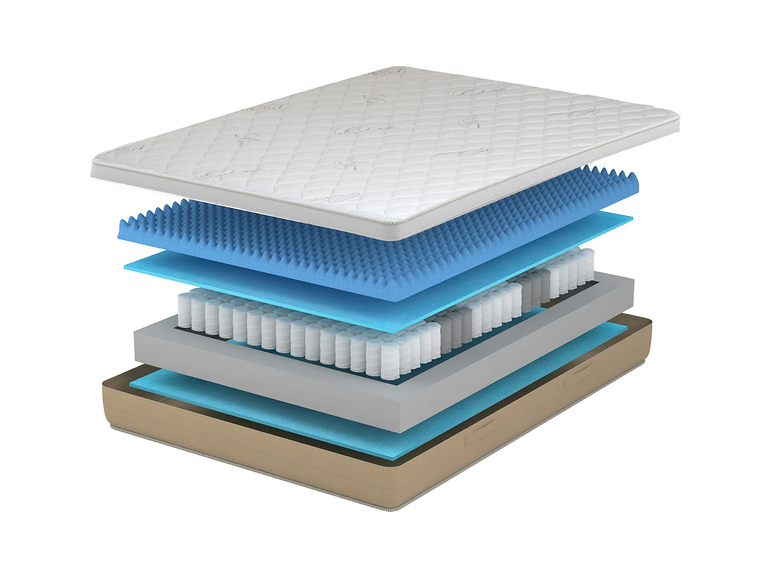 Colchón Muelles Ensacados Memory Gel, Lino Algodón Desmontable,13 Zonas 120x190x24