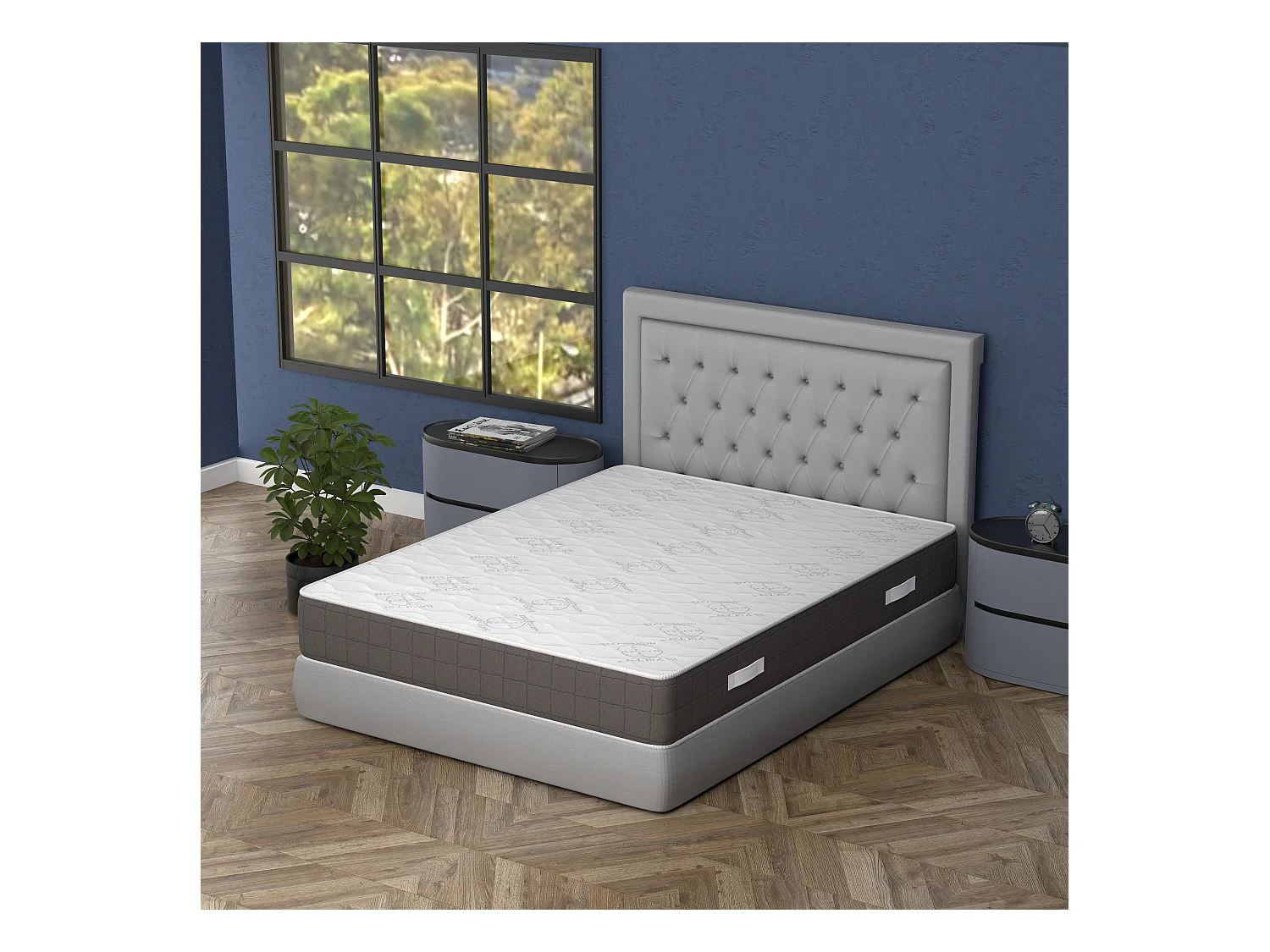 Matelas à ressorts ensachés 180x200x22