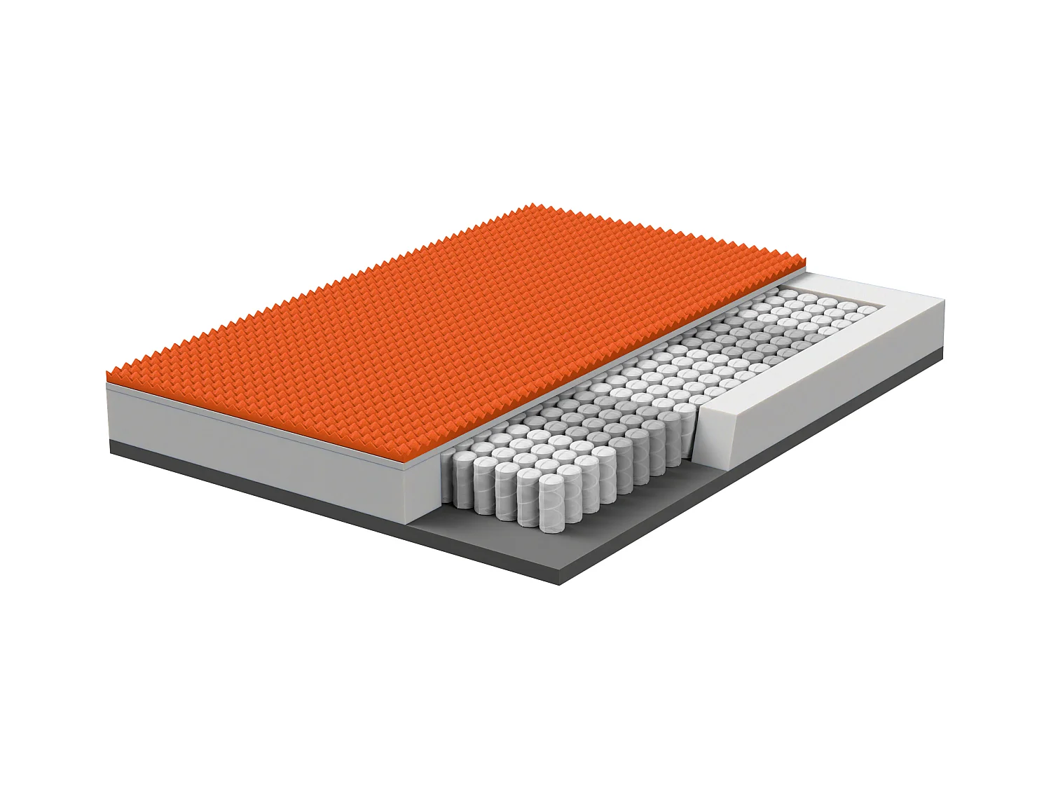 Matelas à ressorts ensachés et Memory Hybrid 160x190x26