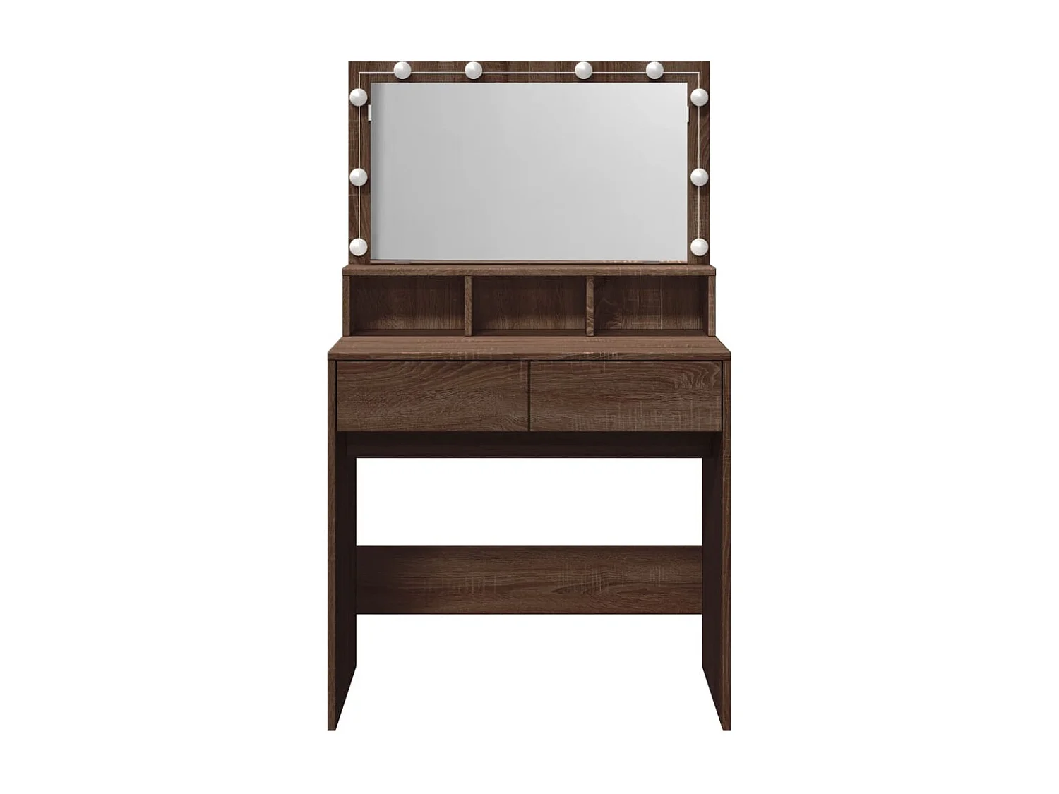 Kaptafel met LED 80x41x134,5 cm bruin eikenkleurig