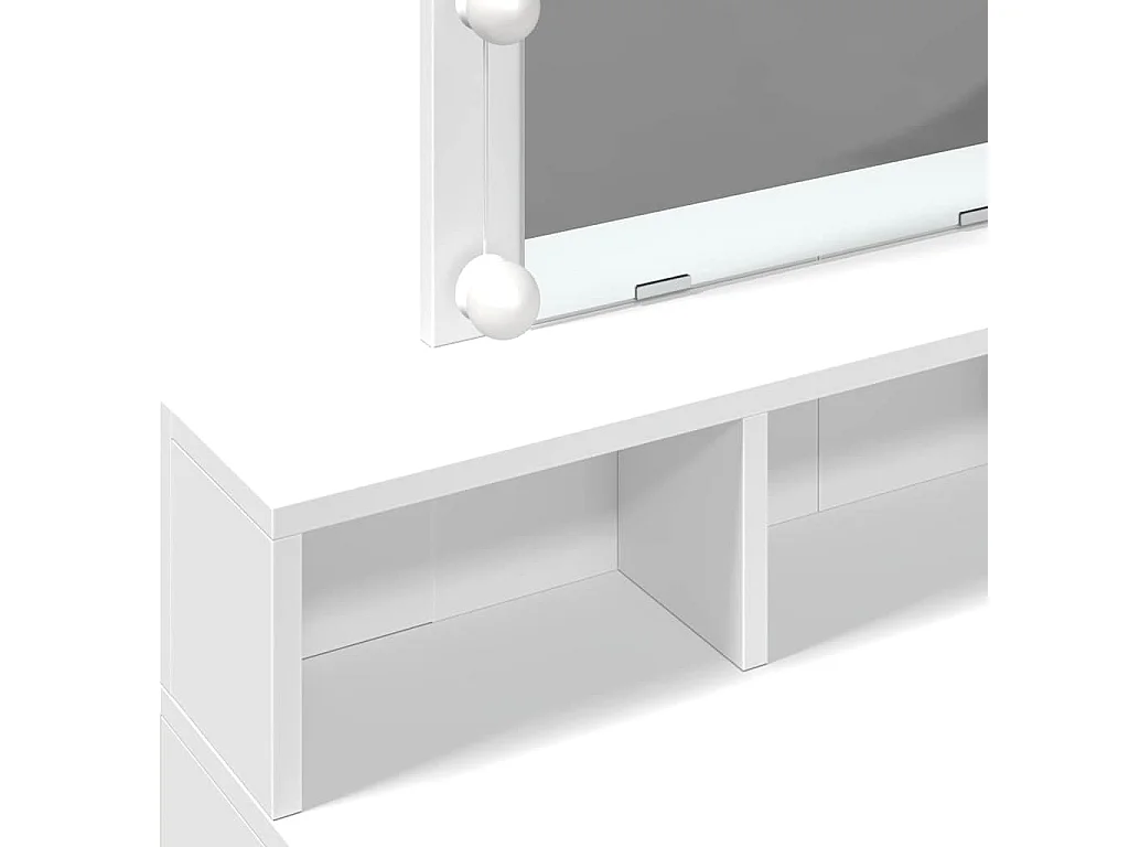 Tocador con luces LED blanco 80x41x144,5 cm