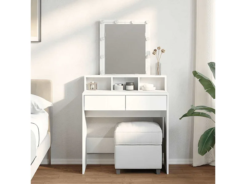 Toeletta con LED Bianca 80x41x144,5 cm