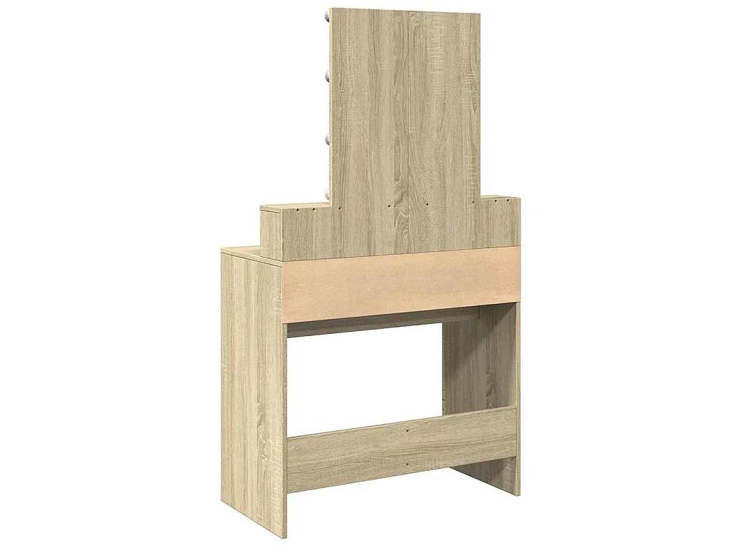Toaletka LED dęb Sonoma z przechowywaniem 80x41x144,5 cm