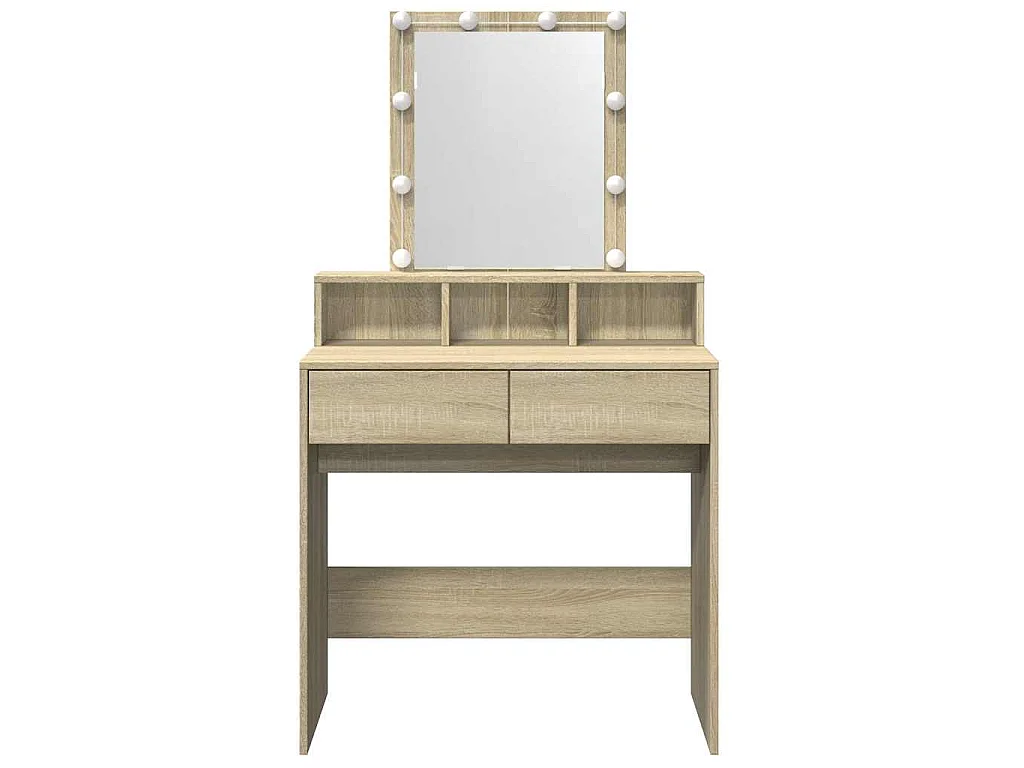 Coiffeuse avec LED chêne sonoma 80x41x144,5 cm