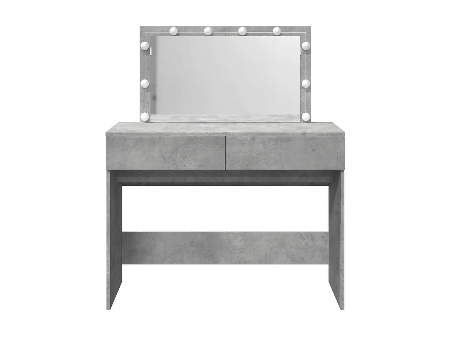 Schminktisch mit LED-Beleuchtung Betongrau 100x40x120 cm