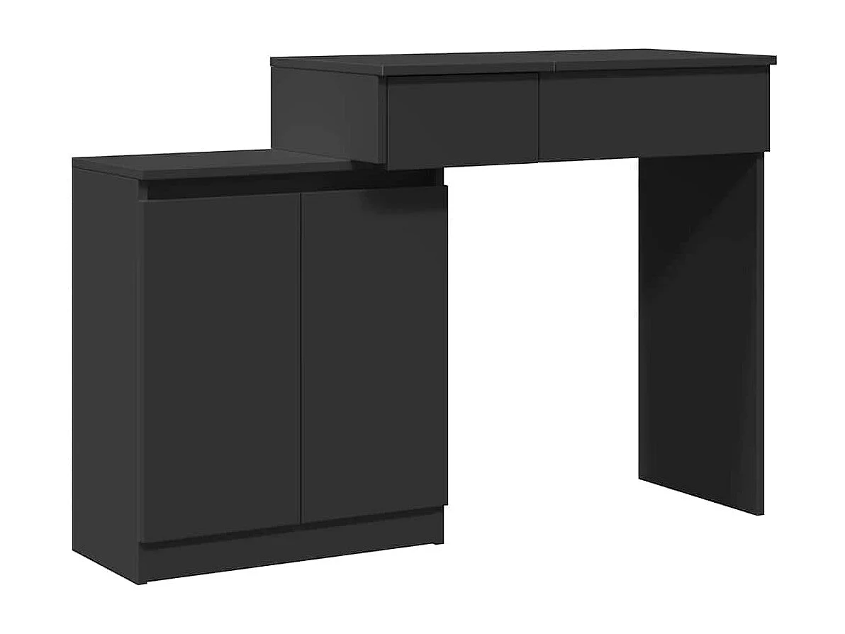 Toeletta con LED Nera 115x37x110,5 cm