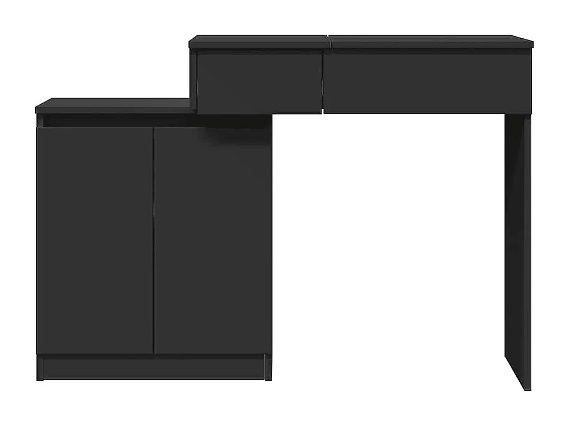 Toeletta con LED Nera 115x37x110,5 cm