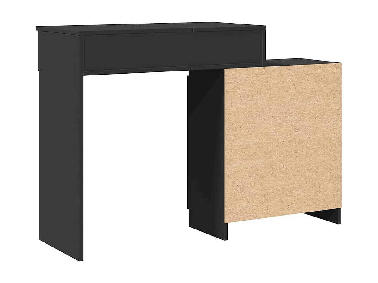 Toeletta con LED Nera 115x37x110,5 cm