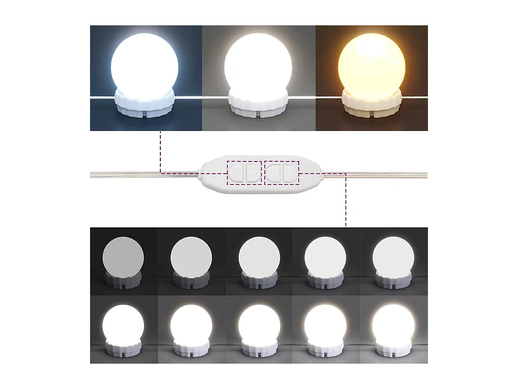 Kaptafel met LED-verlichting 100x40x130 cm betongrijs