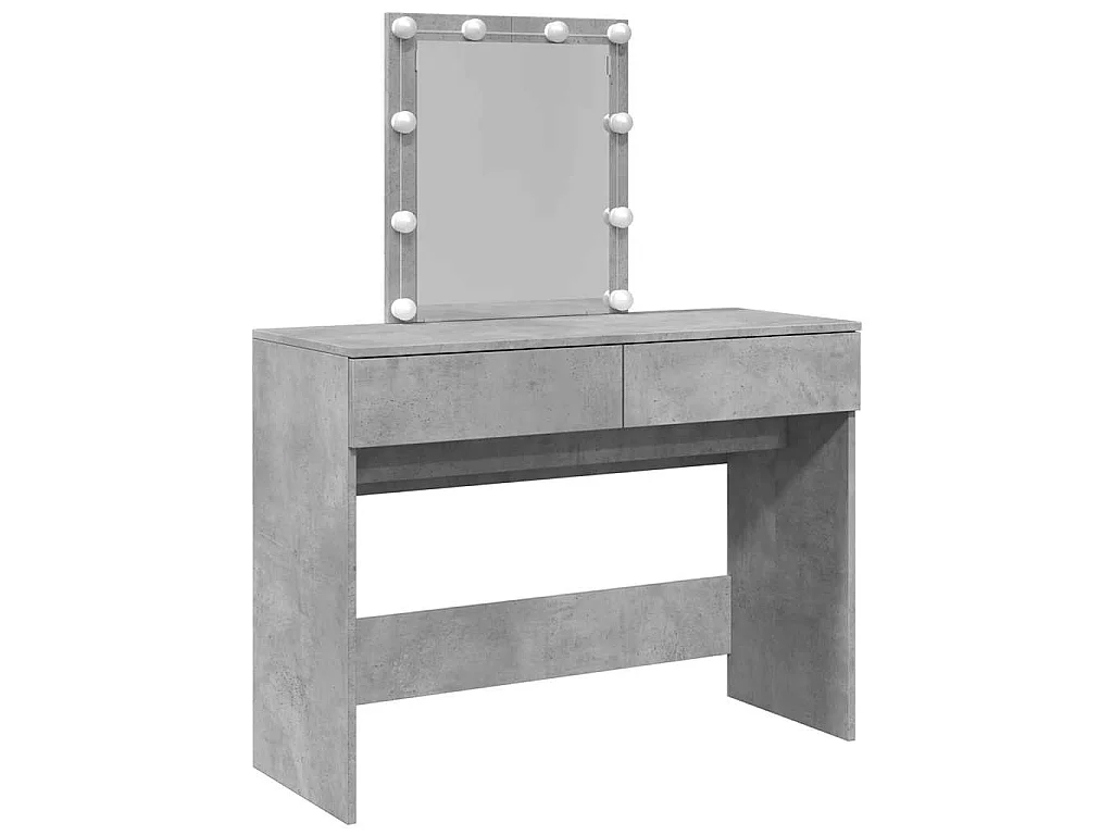 Kaptafel met LED-verlichting 100x40x130 cm betongrijs