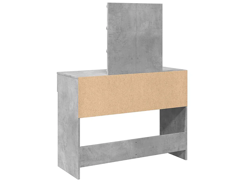 Kaptafel met LED-verlichting 100x40x130 cm betongrijs