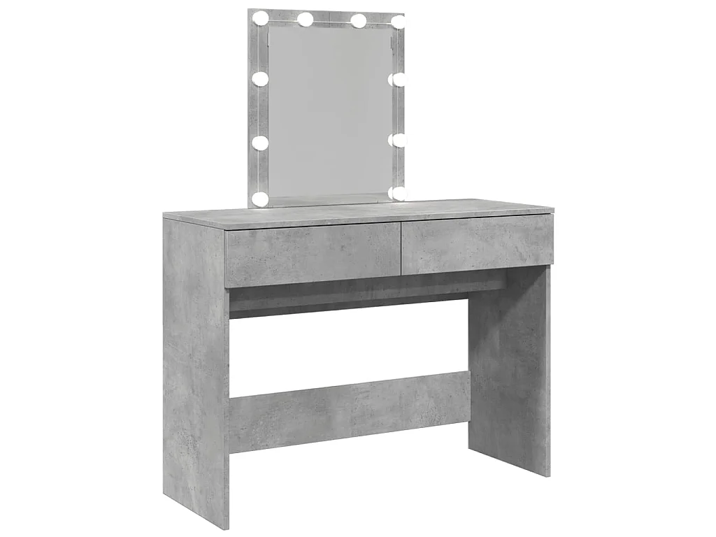 Kaptafel met LED-verlichting 100x40x130 cm betongrijs