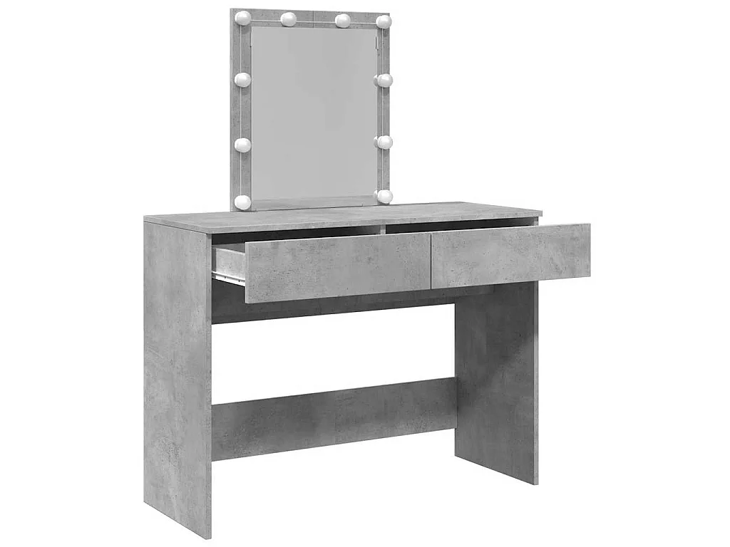 Kaptafel met LED-verlichting 100x40x130 cm betongrijs