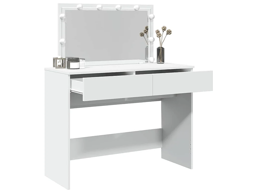 Coiffeuse avec LED blanc 100x40x120 cm