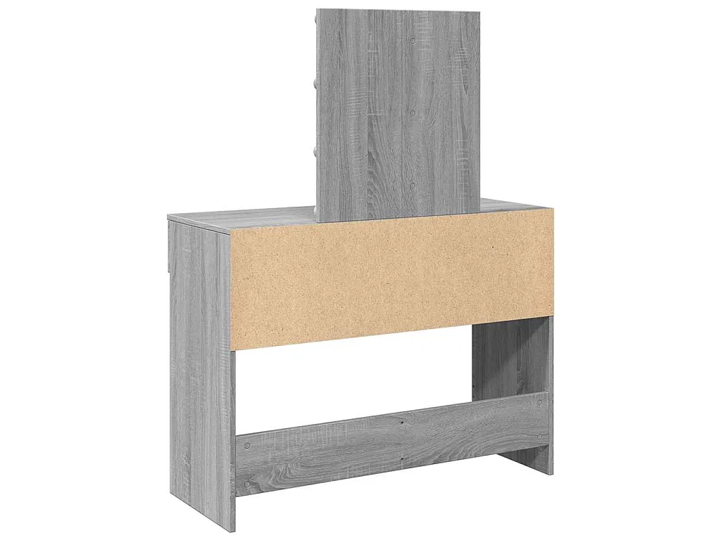 Kaptafel met LED-verlichting 100x40x130 cm grijs sonoma