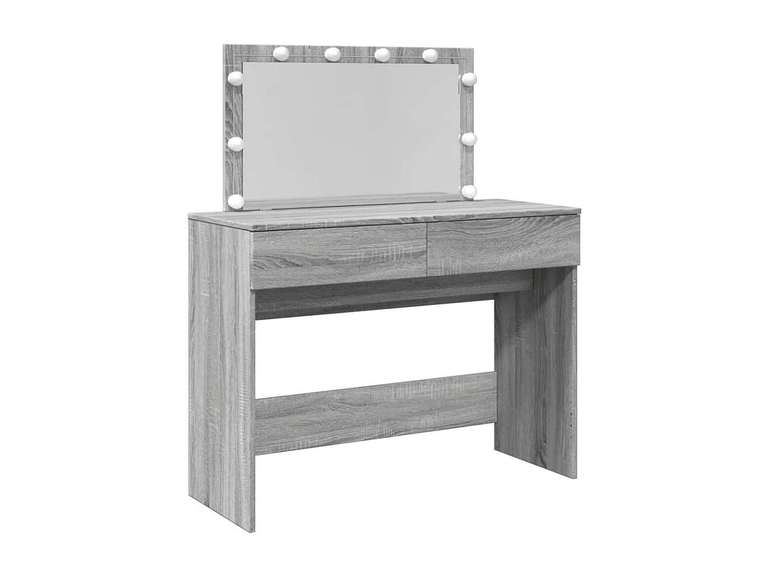 Coiffeuse avec LED sonoma gris 100x40x120 cm