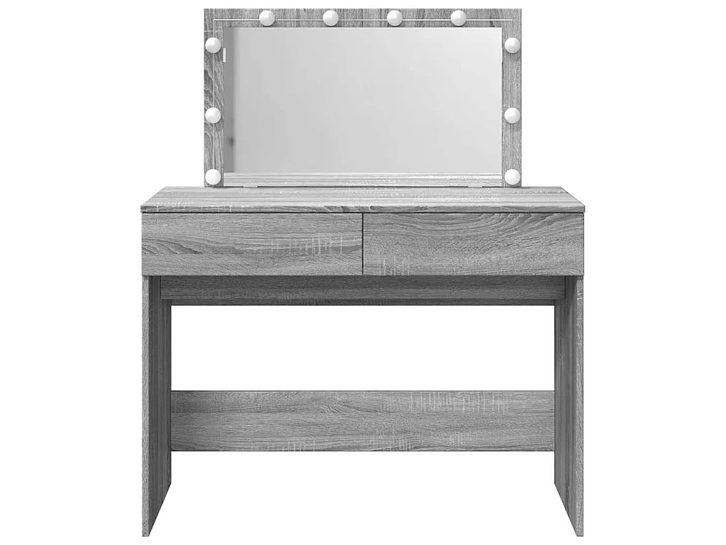 Kaptafel met LED-verlichting 100x40x120 cm grijs sonoma