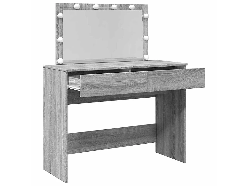 Kaptafel met LED-verlichting 100x40x120 cm grijs sonoma