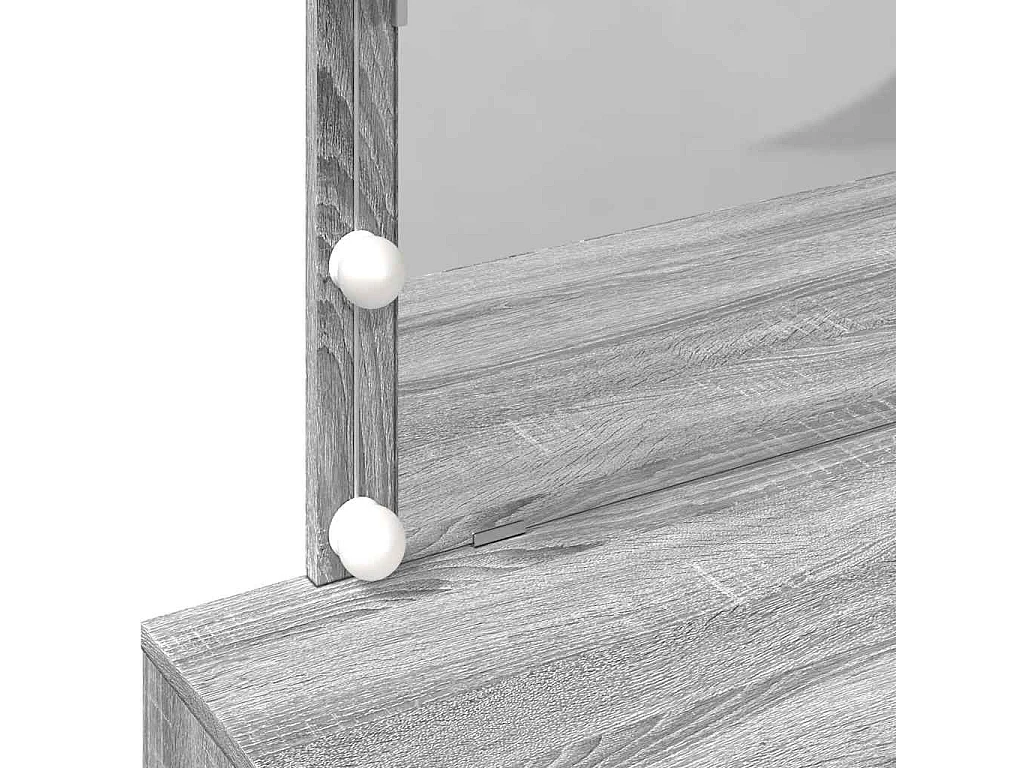 Coiffeuse avec LED sonoma gris 100x40x120 cm