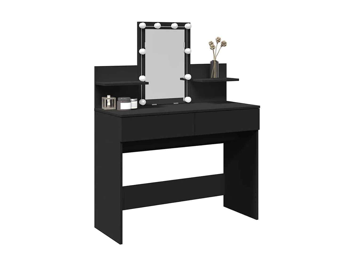 Toeletta con LED Nero 100x40x130 cm