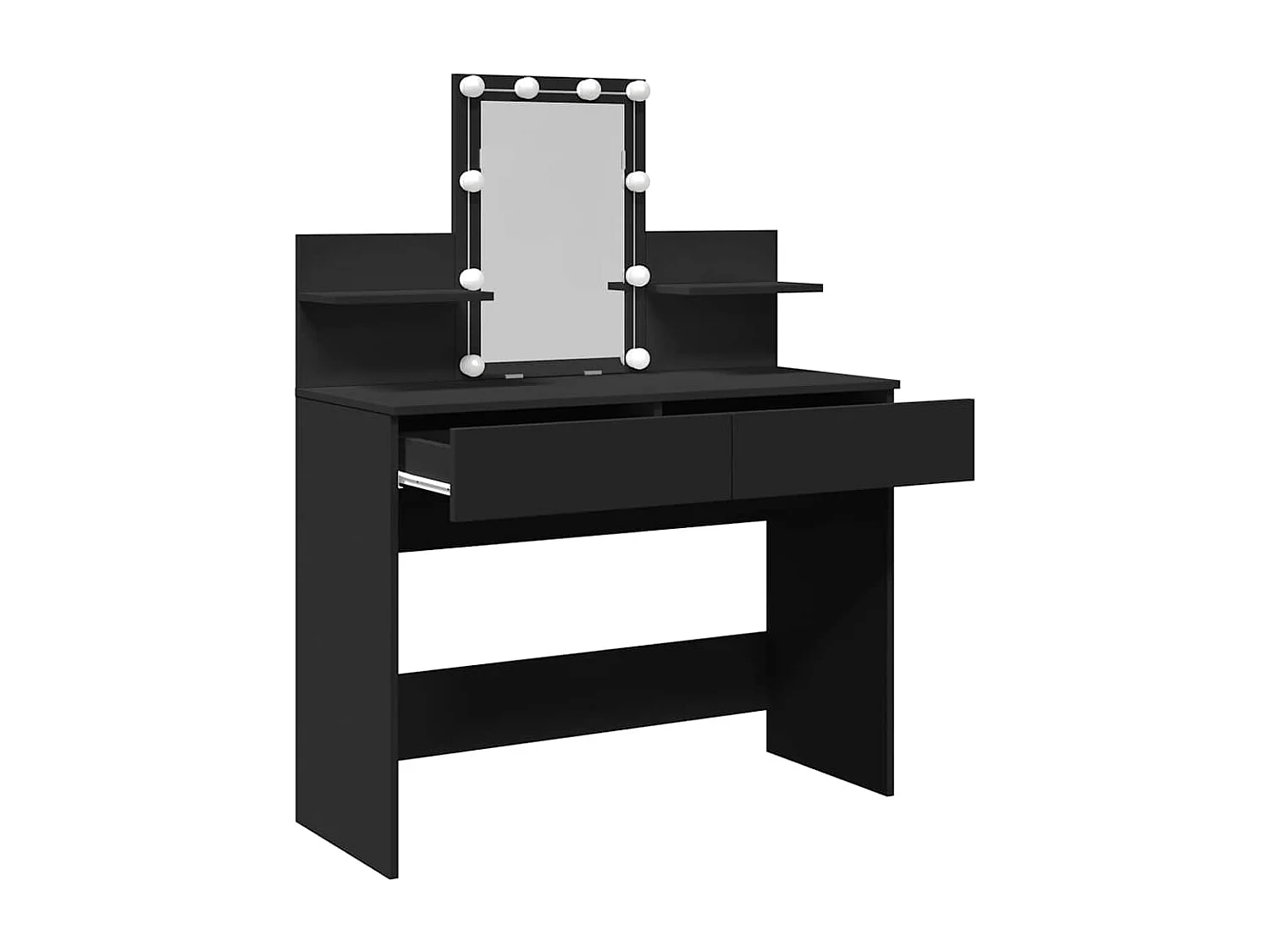 Toeletta con LED Nero 100x40x130 cm