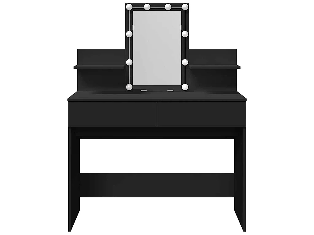 Kaptafel met LED-verlichting 100x40x130 cm zwart