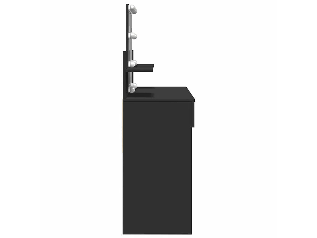 Kaptafel met LED-verlichting 100x40x130 cm zwart