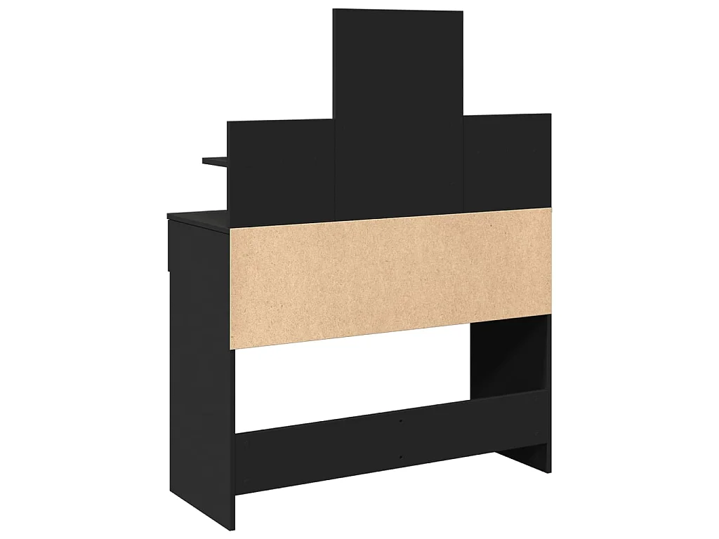 Kaptafel met LED-verlichting 100x40x130 cm zwart