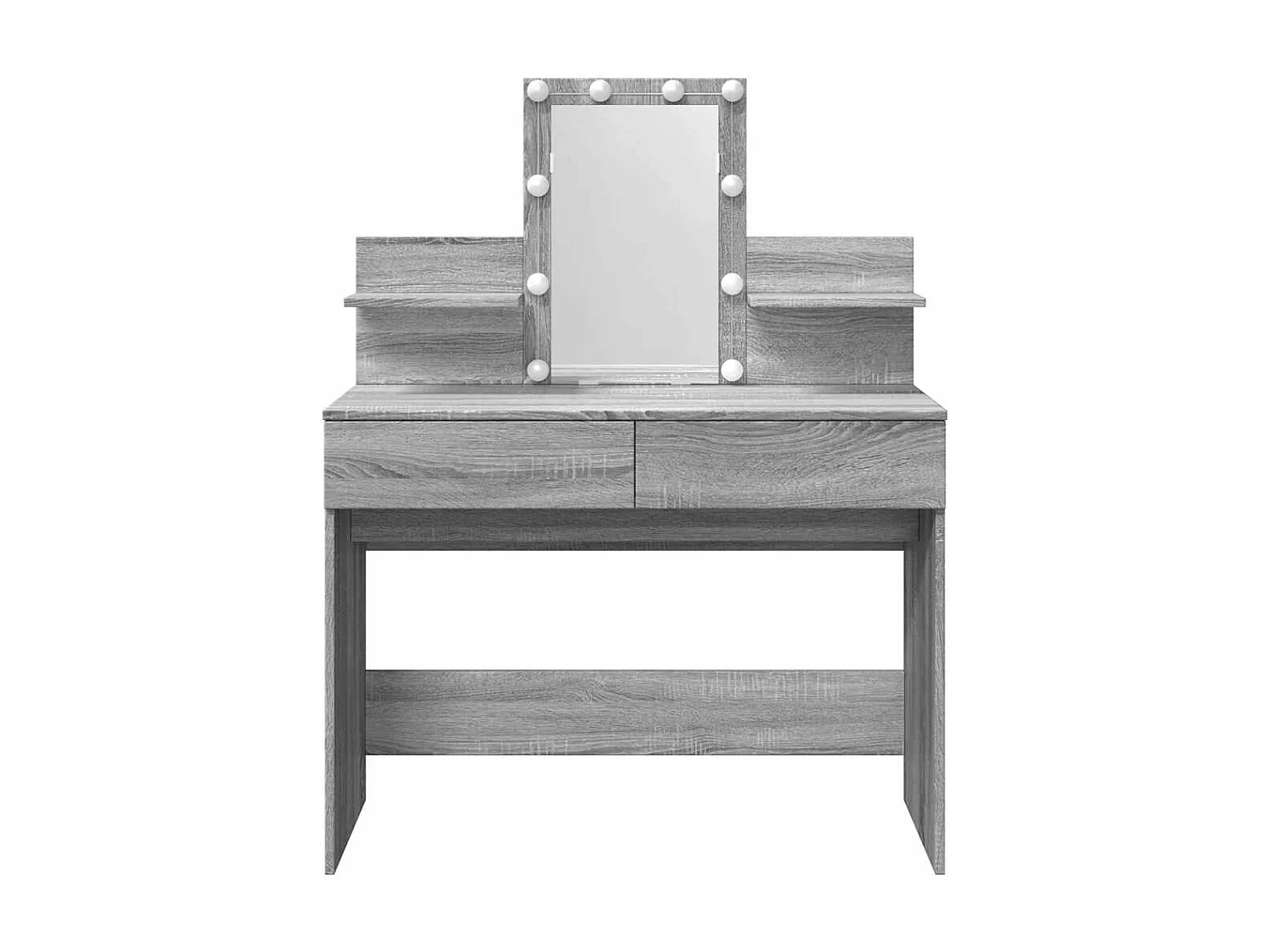 Coiffeuse avec LED sonoma gris 100x40x130 cm