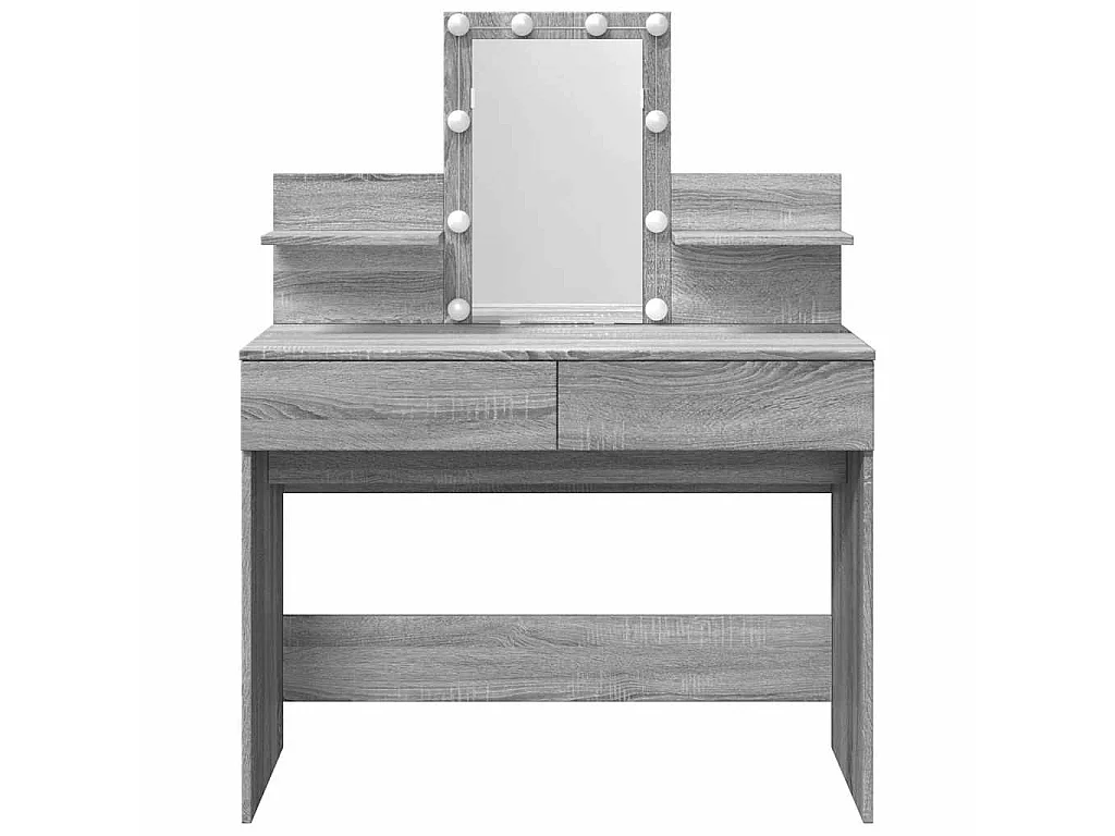 Toeletta con LED Grigio Sonoma 100x40x130 cm