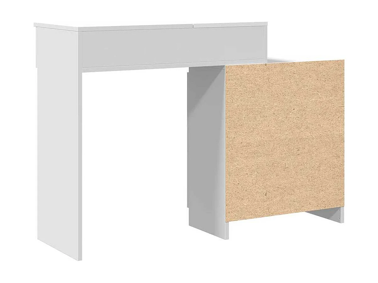 Schminktisch mit LED-Beleuchtung Weiß 115x37x110,5 cm