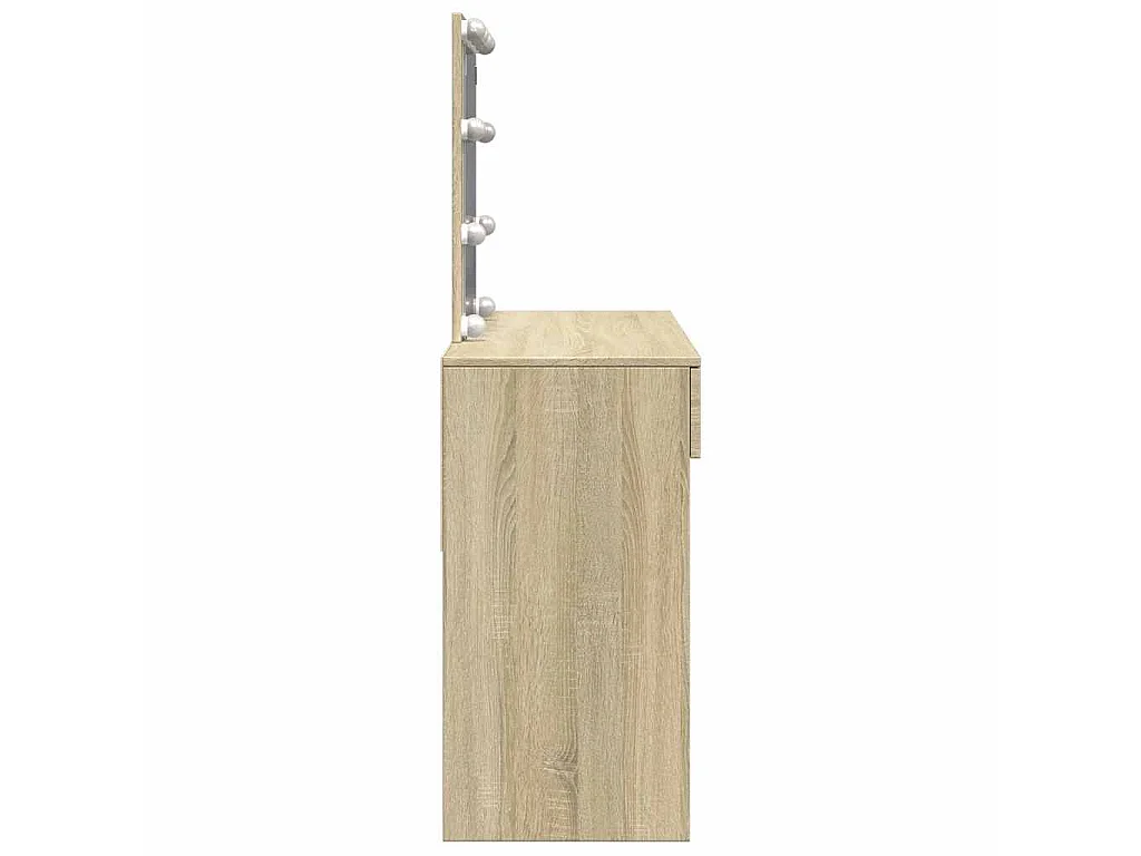 Schminktisch mit LED-Beleuchtung Sonoma-Eiche 100x40x130 cm
