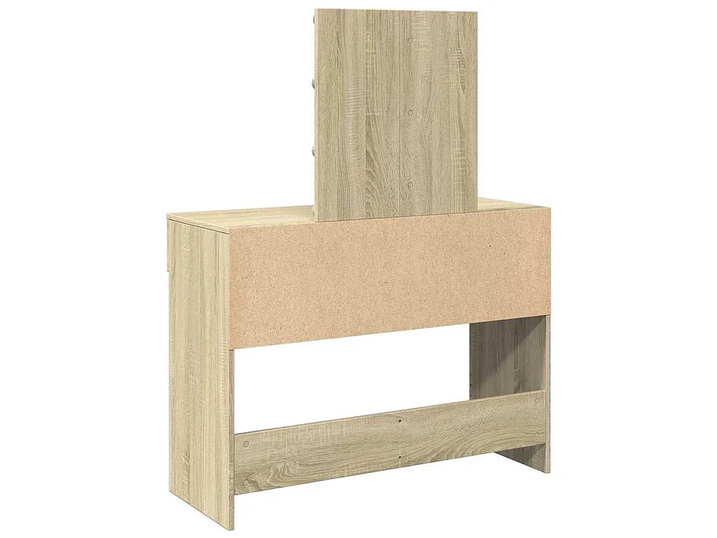 Schminktisch mit LED-Beleuchtung Sonoma-Eiche 100x40x130 cm