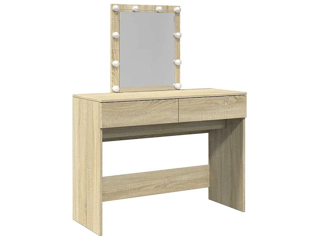 Toeletta con LED Rovere Sonoma 100x40x130 cm
