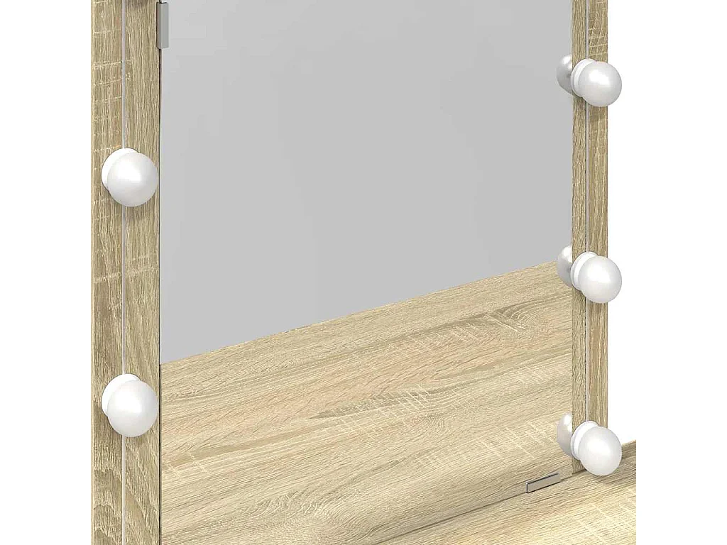 Coiffeuse avec LED chêne sonoma 100x40x130 cm