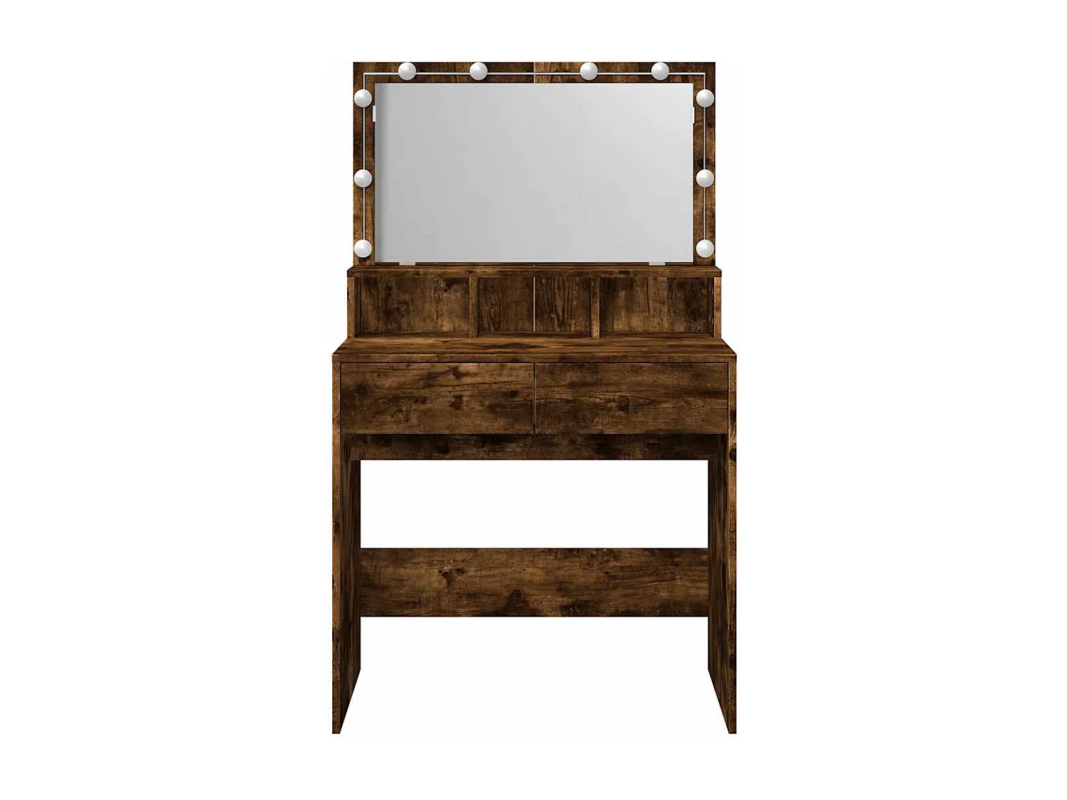 Kaptafel met LED 80x41x134,5 cm gerookt eikenkleurig