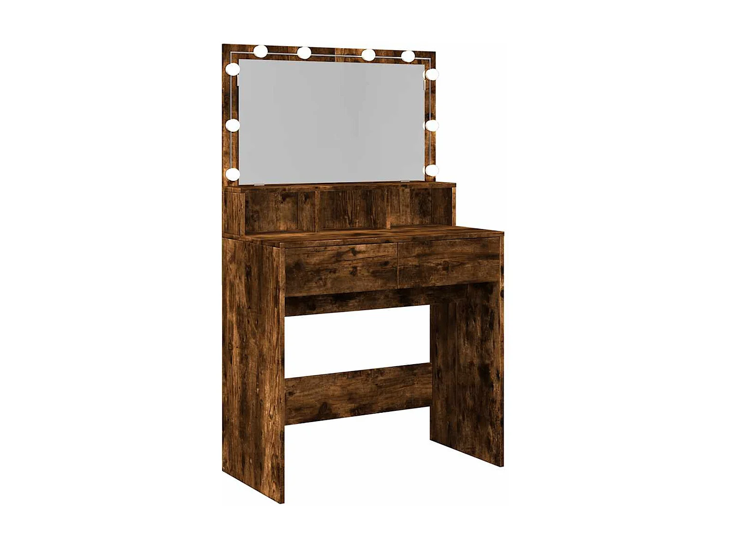 Coiffeuse avec LED chêne fumé 80x41x134,5 cm
