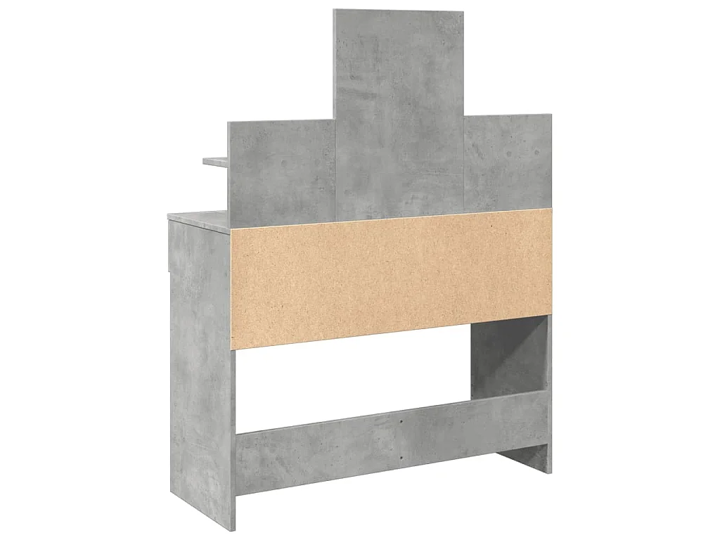 Coiffeuse avec LED gris béton 100x40x130 cm