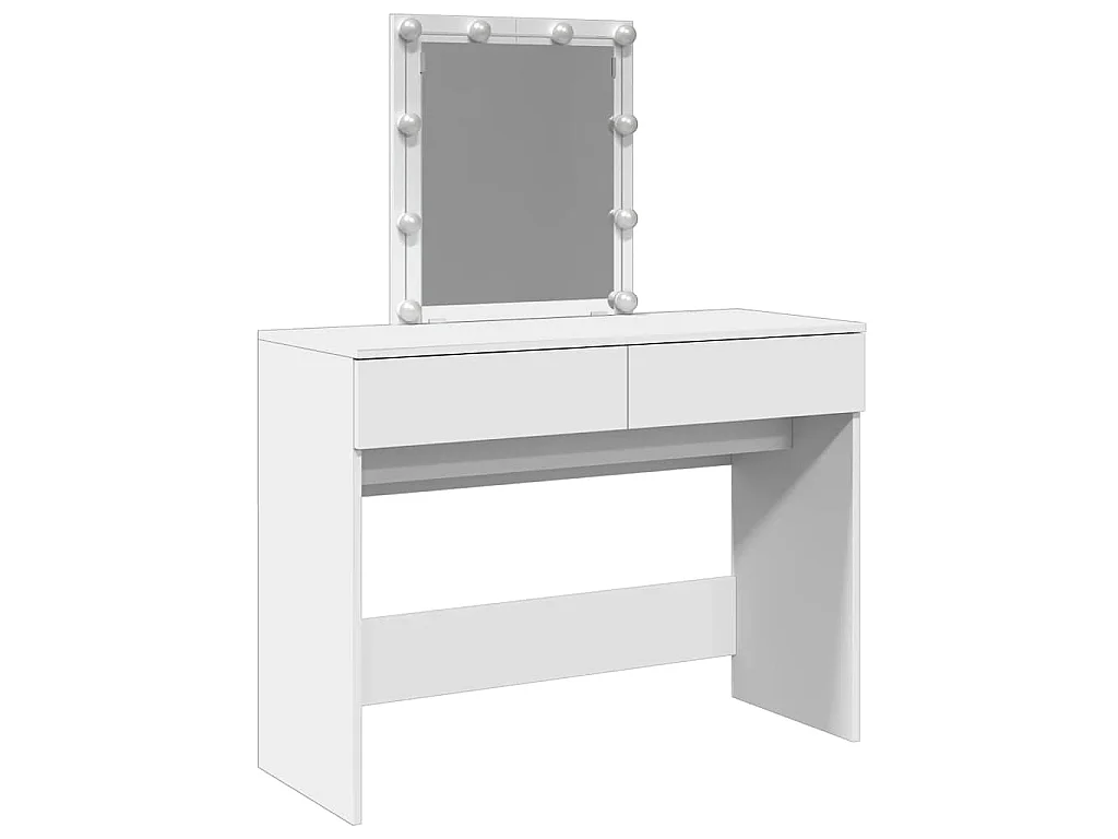 Kaptafel met LED 100x40x130 cm wit
