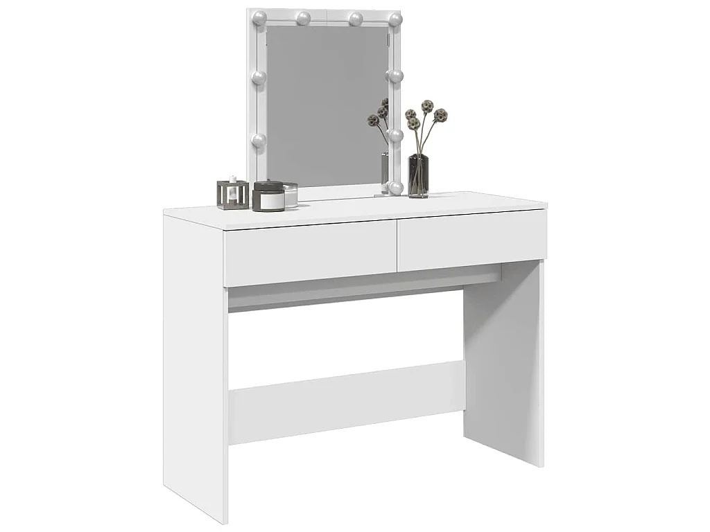 Kaptafel met LED 100x40x130 cm wit