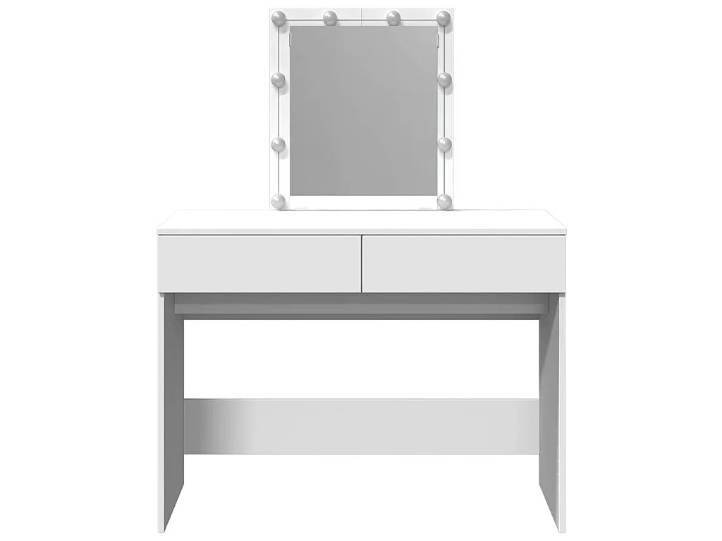 Kaptafel met LED 100x40x130 cm wit