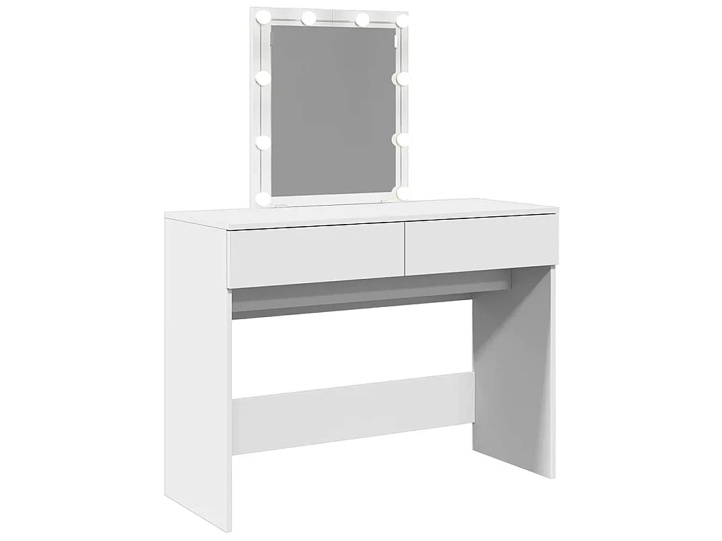 Kaptafel met LED 100x40x130 cm wit