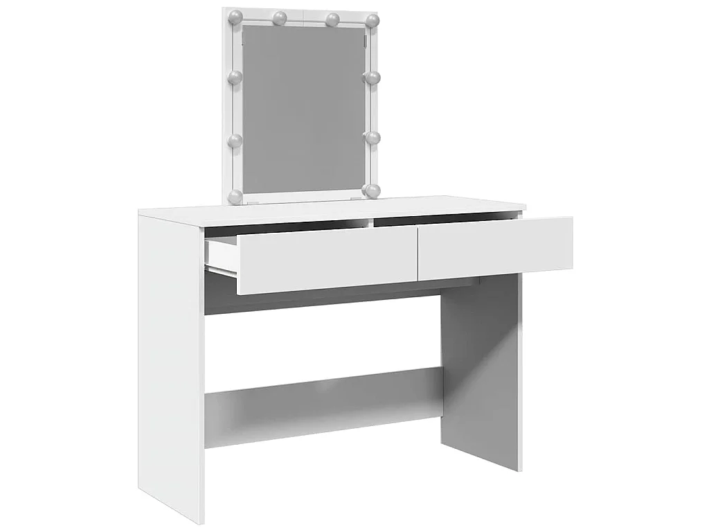 Kaptafel met LED 100x40x130 cm wit