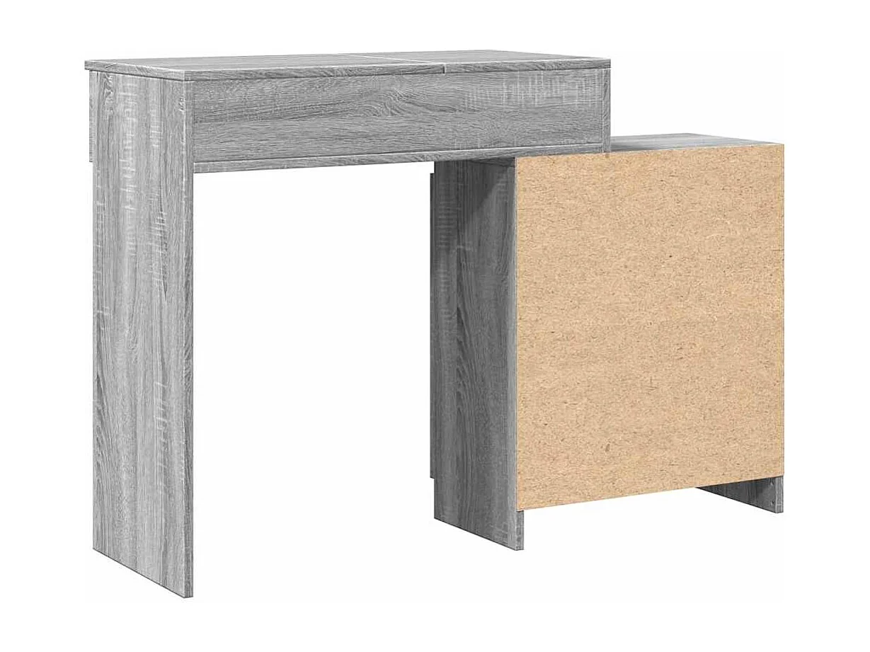 Schminktisch mit LED-Beleuchtung Grau Sonoma 115x37x110,5 cm