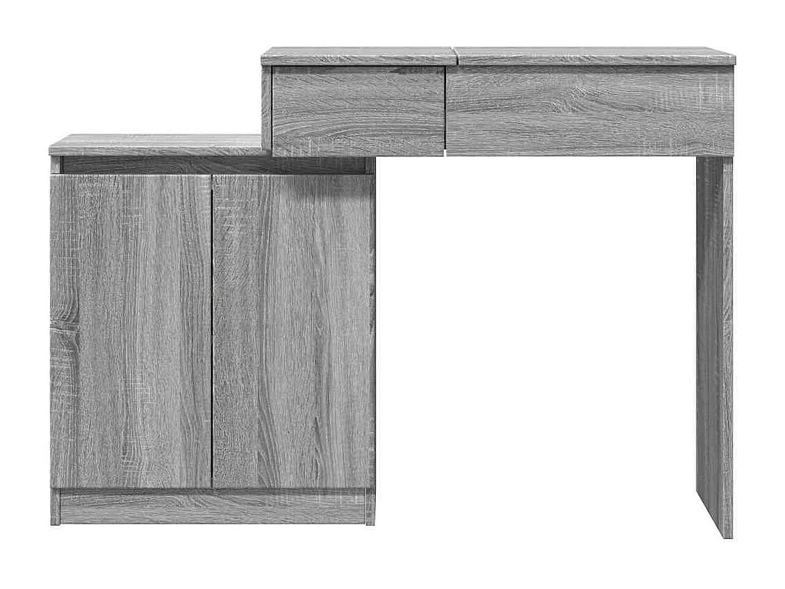 Coiffeuse avec LED sonoma gris 115x37x110,5 cm