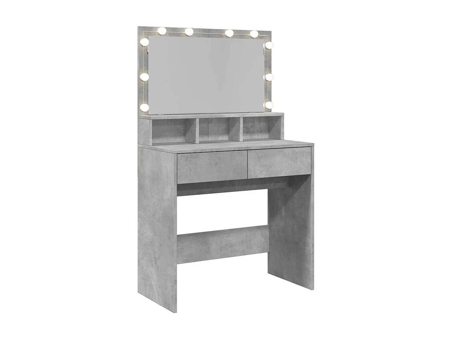 Toeletta con LED Grigio Cemento 80x41x134,5 cm