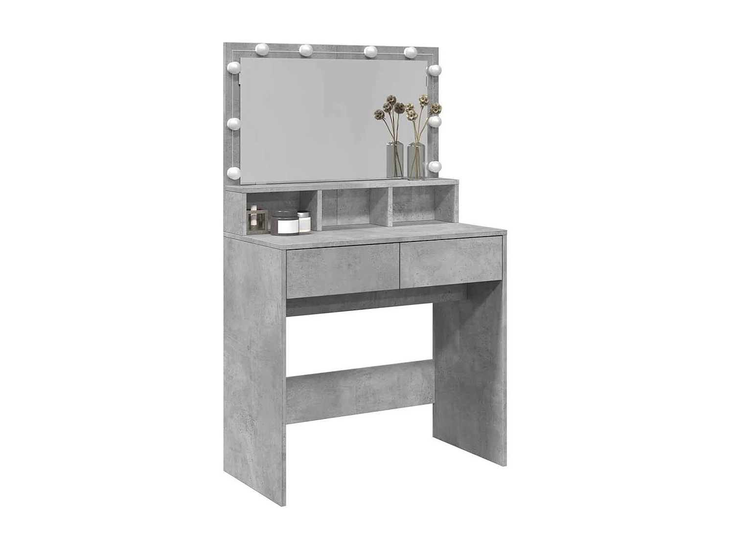 Toeletta con LED Grigio Cemento 80x41x134,5 cm